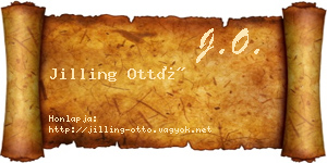 Jilling Ottó névjegykártya